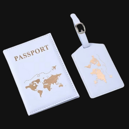 Protège passeport et étiquette bagage