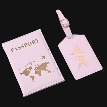 Protège passeport et étiquette bagage