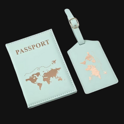 Protège passeport et étiquette bagage