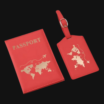 Protège passeport et étiquette bagage